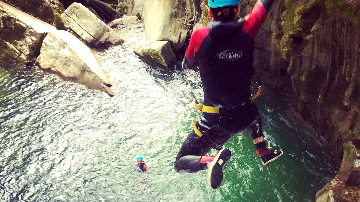 Le saut en canyoning reste une option, n'est en aucun cas obligatoire